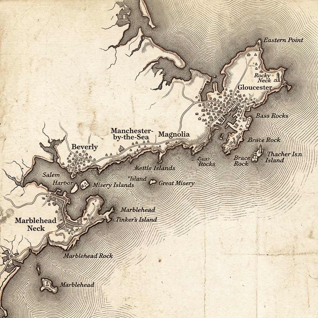 Engraved map of the North Shore