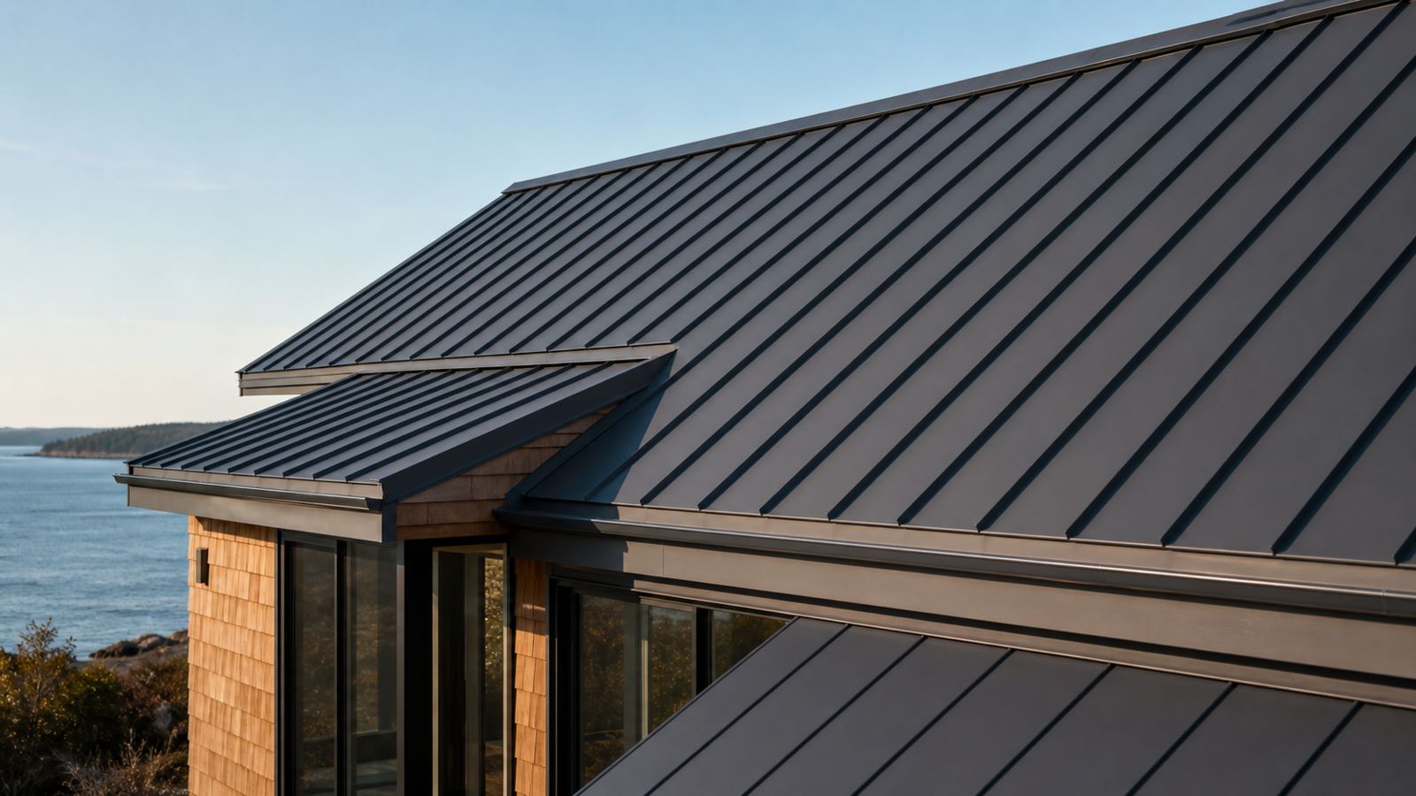 Standing seam steel roof