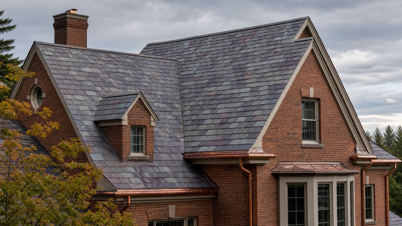 Natural slate roof